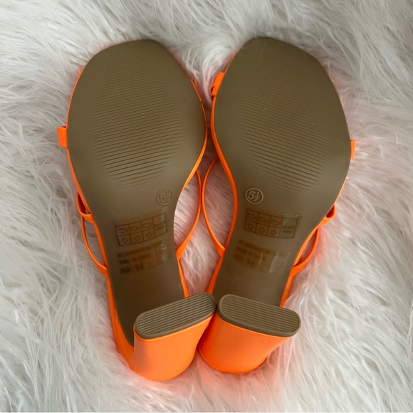 NEON ORANGE HEELS - Picture 6 of 6